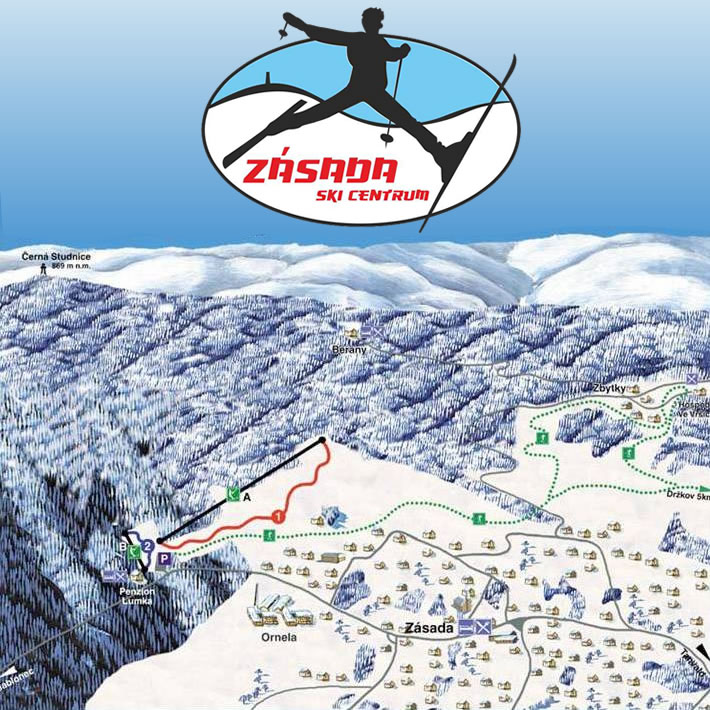 mapa Ski Zásada